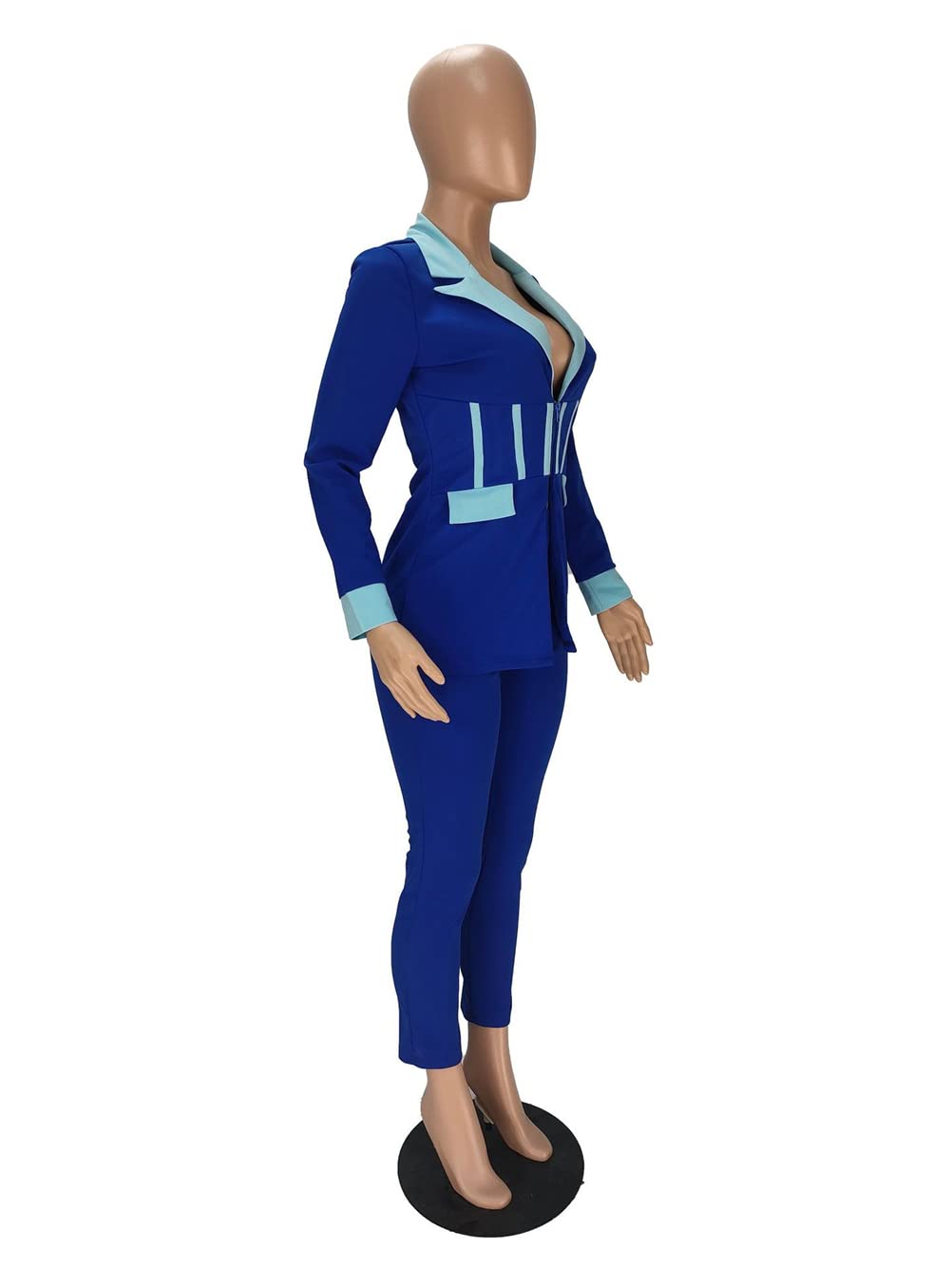 Womens Sexy 2 Pieces Graffiti Print Blazer Suit Pants Set Nightclub Tracksuit Outfit Set