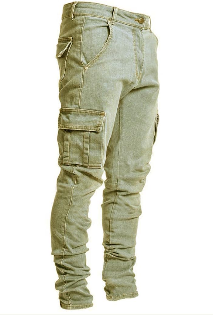 Men's Casual Stylish Straight Slim Fit Jeans Young Hiphop Skinny Denim Pants