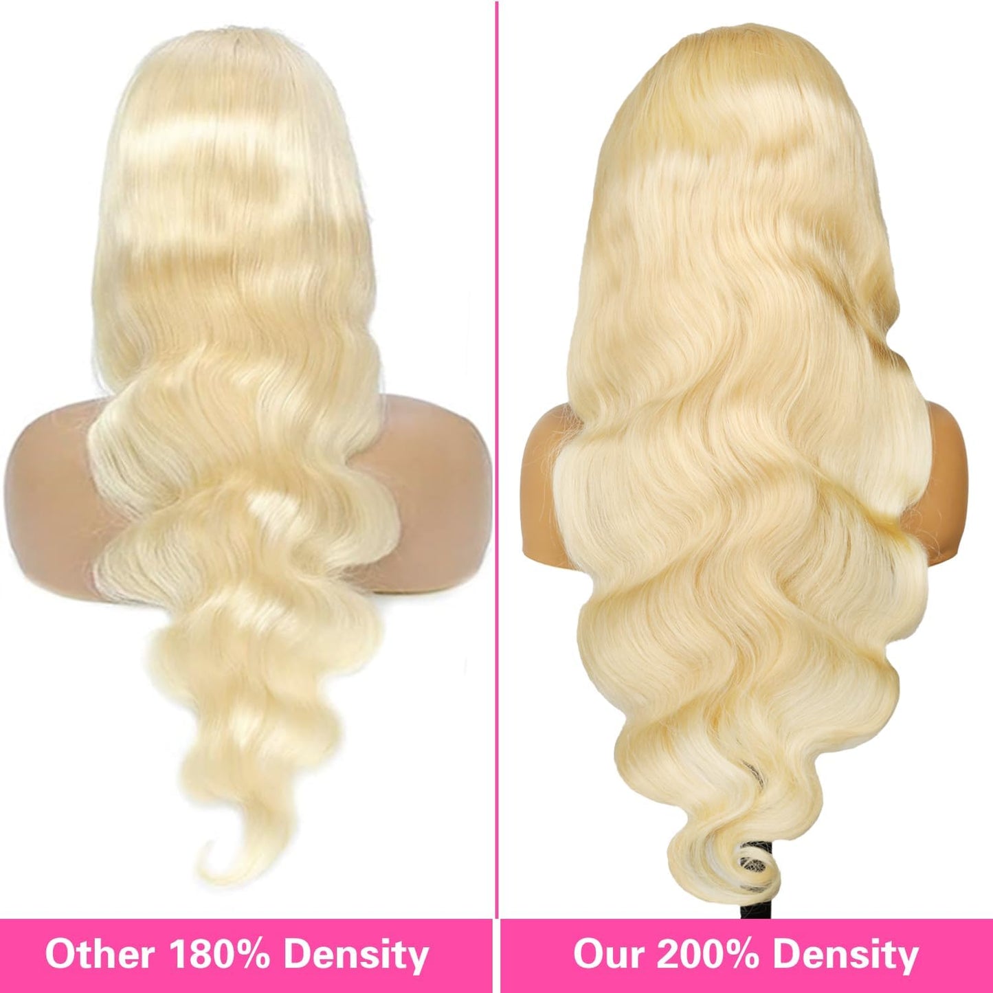 613 13x6 Lace Front Wig Human Hair 30 Inch Body Wave Blonde Wig, 200% Density Pre Plucked Blonde HD Lace Frontal Wig for Black Women