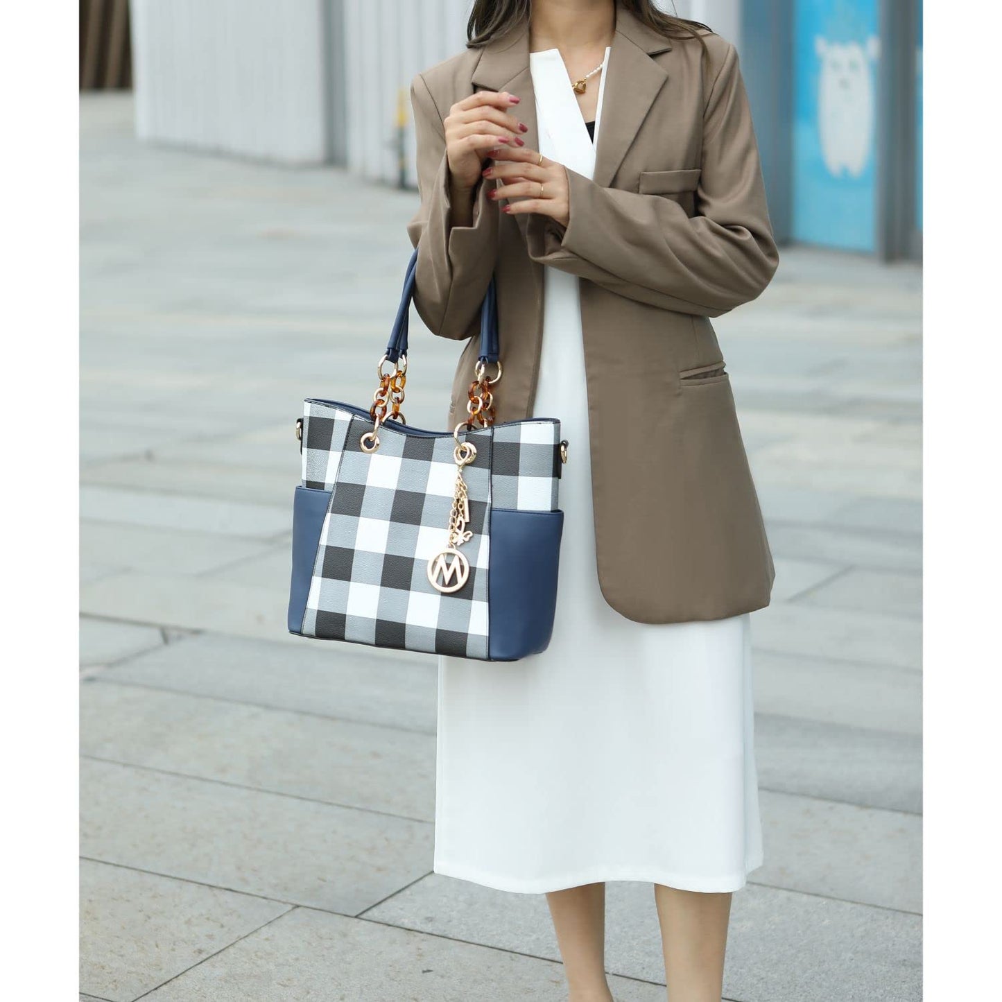 MKF Collection Tote Bag for Women, Handbag Set with Wallet-Top-Handle- Vegan Leather Purse