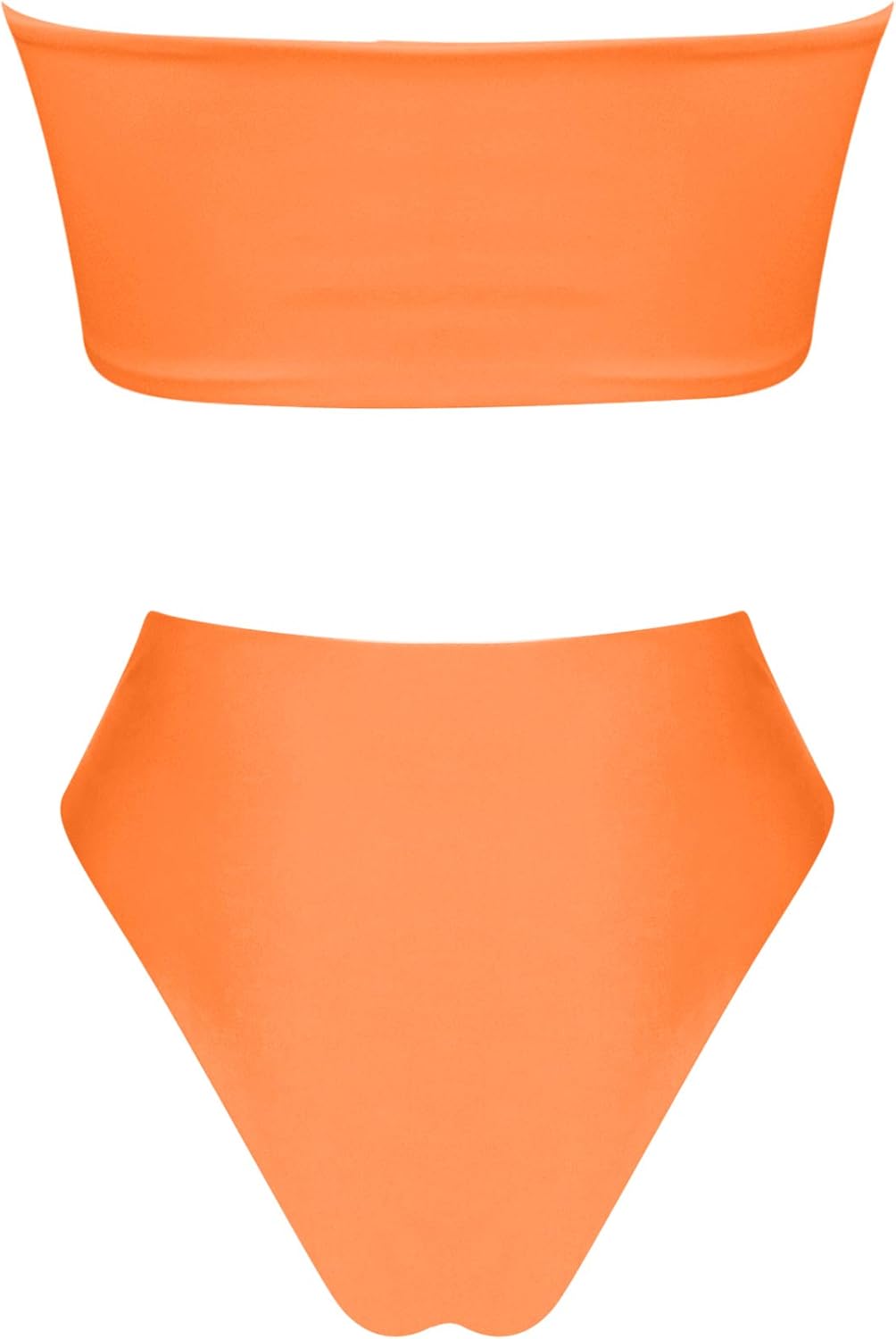 OMKAGI Women Bandeau Bikini Swimsuits Cheeky Off Shoulder Bathing Suit