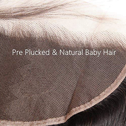 Hd Closure 5x5 Straight Closure 5x5 Transparent Lace Closure 12A Virgin Remy Human Hair Frontal Closure Pre Plucked With Baby Hair Natural Black Color(14inch)