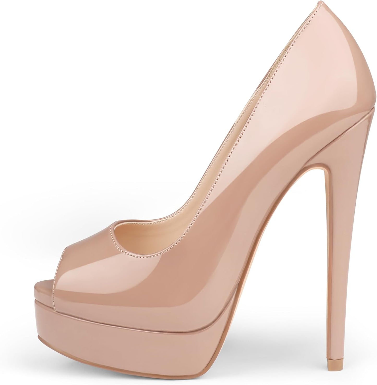 MERUMOTE Women's Platform Stiletto Heels Shoes Peep Toe Pumps 6 inch Heels for Dress Wedding Party