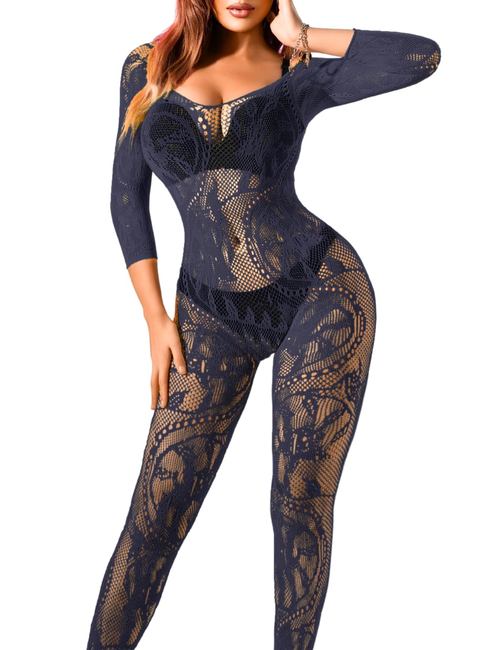 Women Sexy Body Stockings, Fishnet Bodysuit Glow Party Rave, Exotic Dancer Wear Fishnets Lingerie Outfits Plus Size