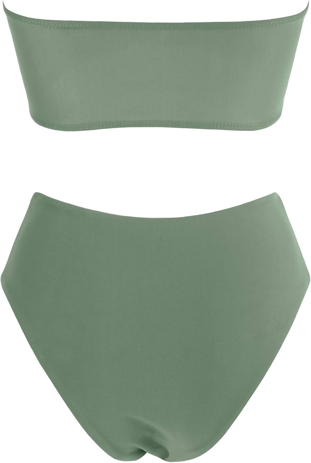 OMKAGI Women Bandeau Bikini Swimsuits Cheeky Off Shoulder Bathing Suit