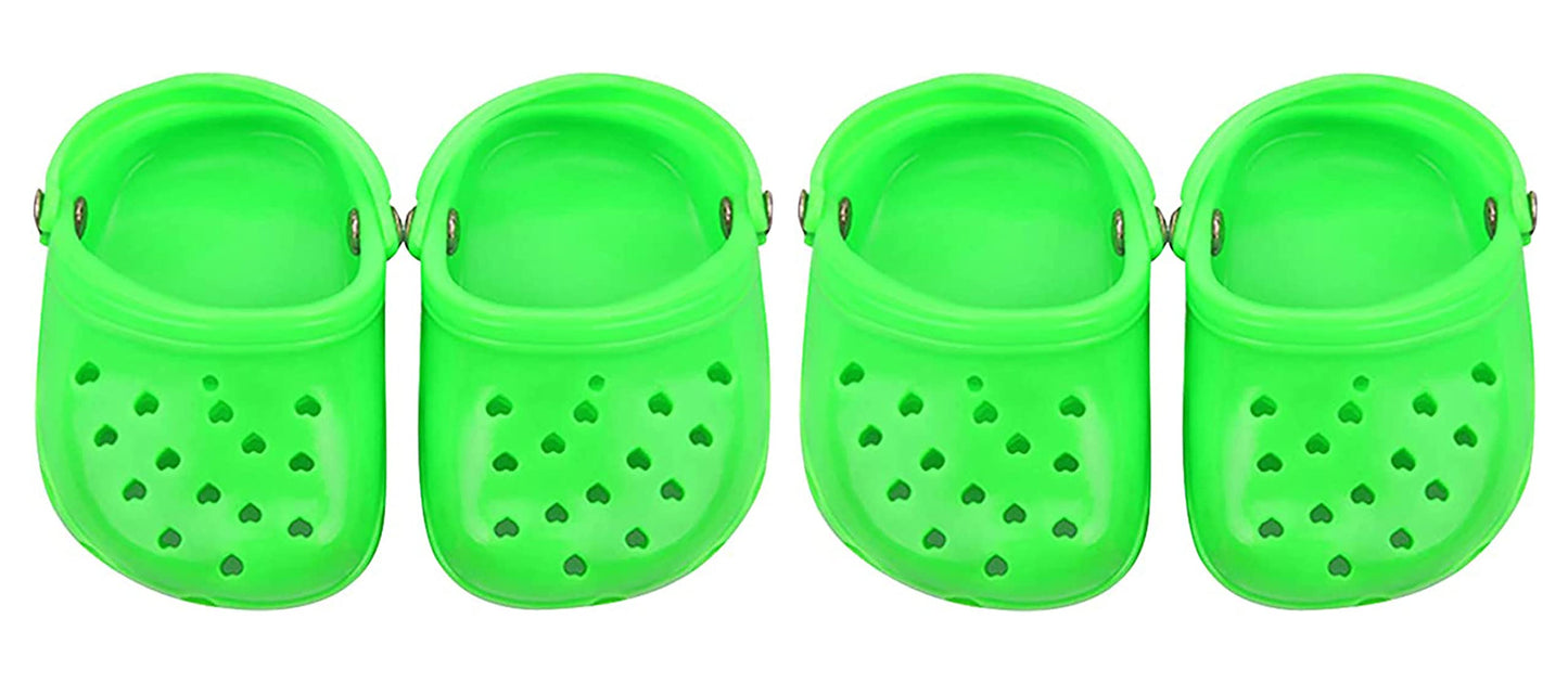 4 PCS Small Dog Sandals, Shoes for Dogs, Candy Colors Dog Sandals for Photo, Doggy Rubber Slipper Shoes Pink