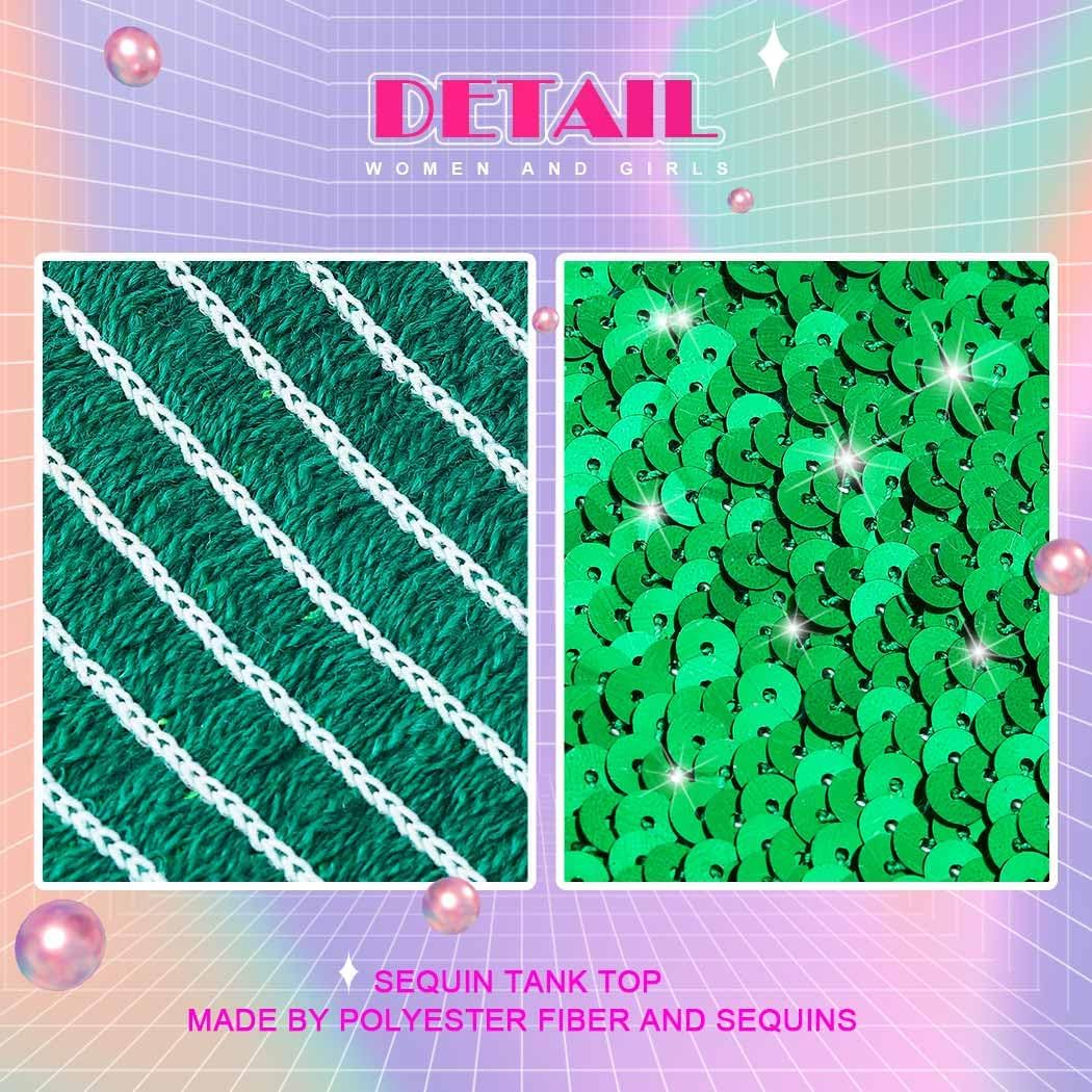 Nicute Sequin Tube Top Sparkly Crop Tops for Women