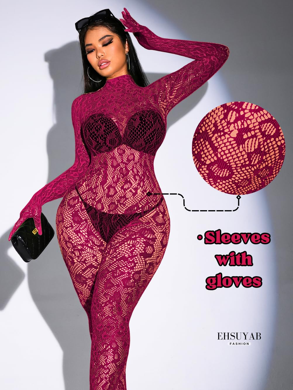 Sexy Lace Leopard Jumpsuit For Women, Fishnet Bodysuit Glow Party Club, Poster One Piece Mesh Full Body Rave Outfits