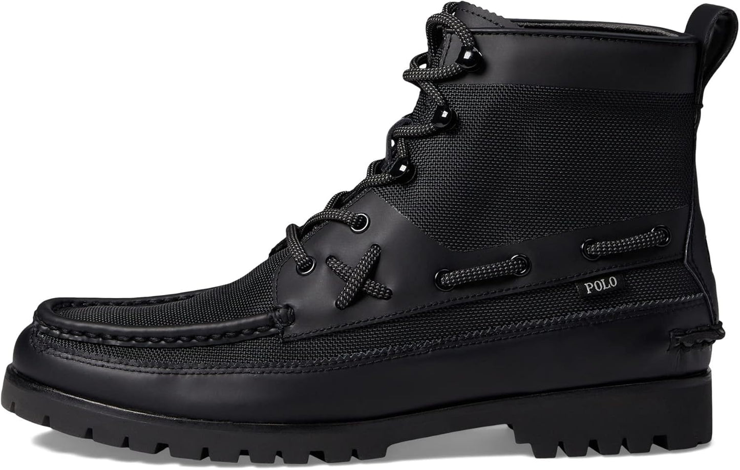 Polo Ralph Lauren Men's Ranger Mid Leather & Oxford Sneaker Boot Fashion