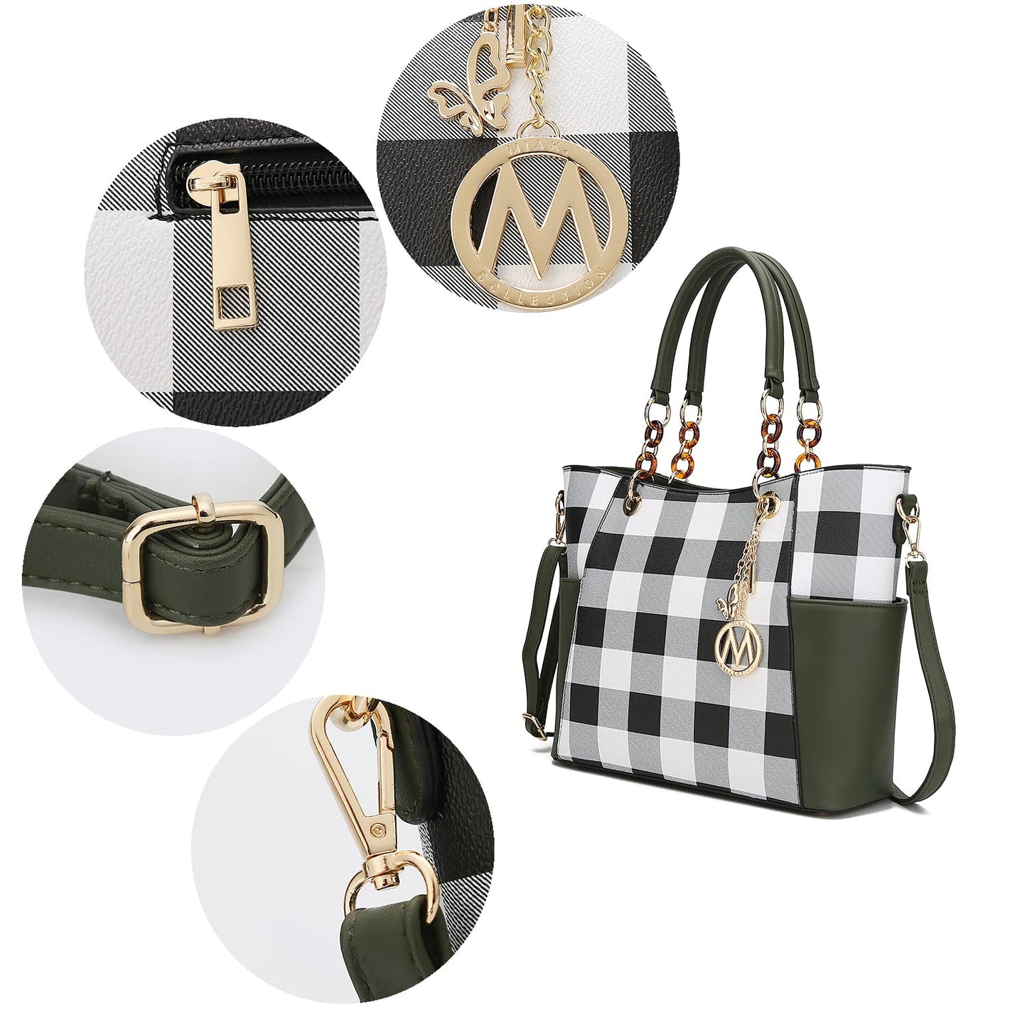 MKF Collection Tote Bag for Women, Handbag Set with Wallet-Top-Handle- Vegan Leather Purse