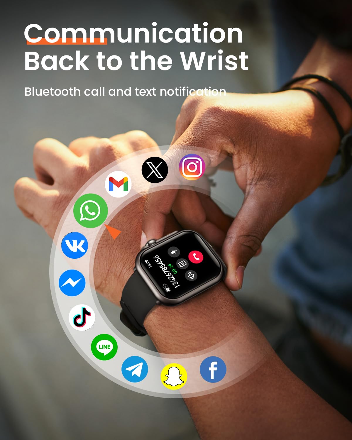 Smart Watch for Women for iPhone&Android: 100 Day+Battery Life, Smart watch(Answer/Make Calls) with 24/7 SpO2 Sleep Heart Rate Monitor,5ATM Waterproof,Fitness Tracker with 120+ Sport,Reloj Inteligente
