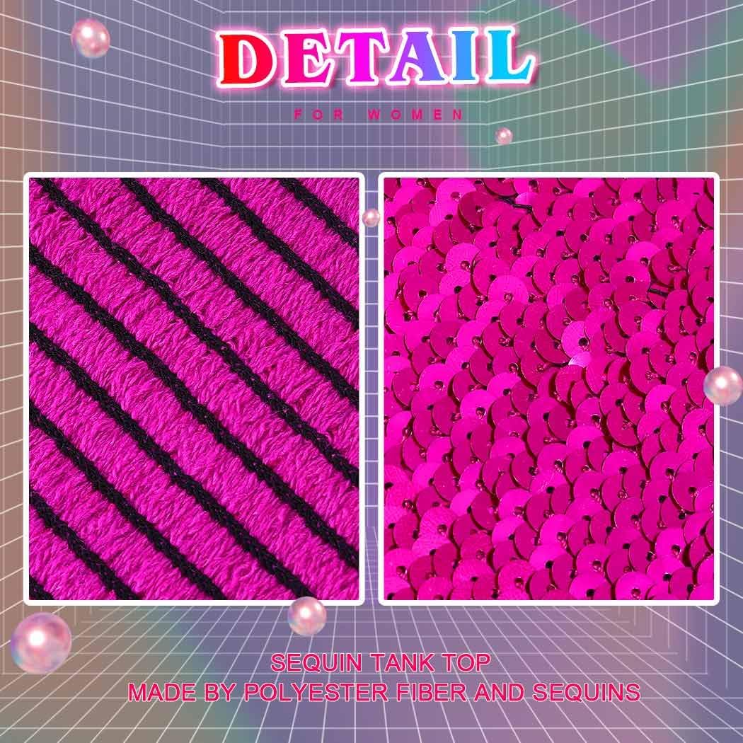 Nicute Sequin Tube Top Sparkly Crop Tops for Women