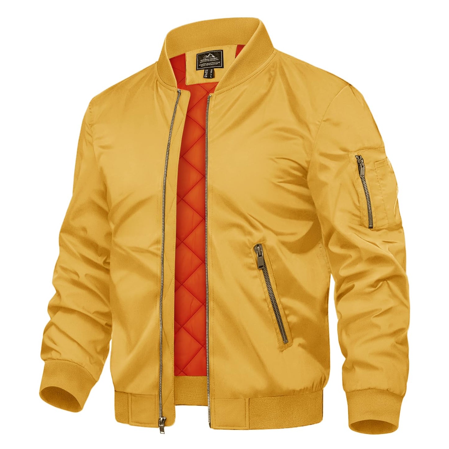 TACVASEN Men's Jackets-Bomber Jacket Fall Winter Warm Windbreaker Full Zip Casual Padded Coats