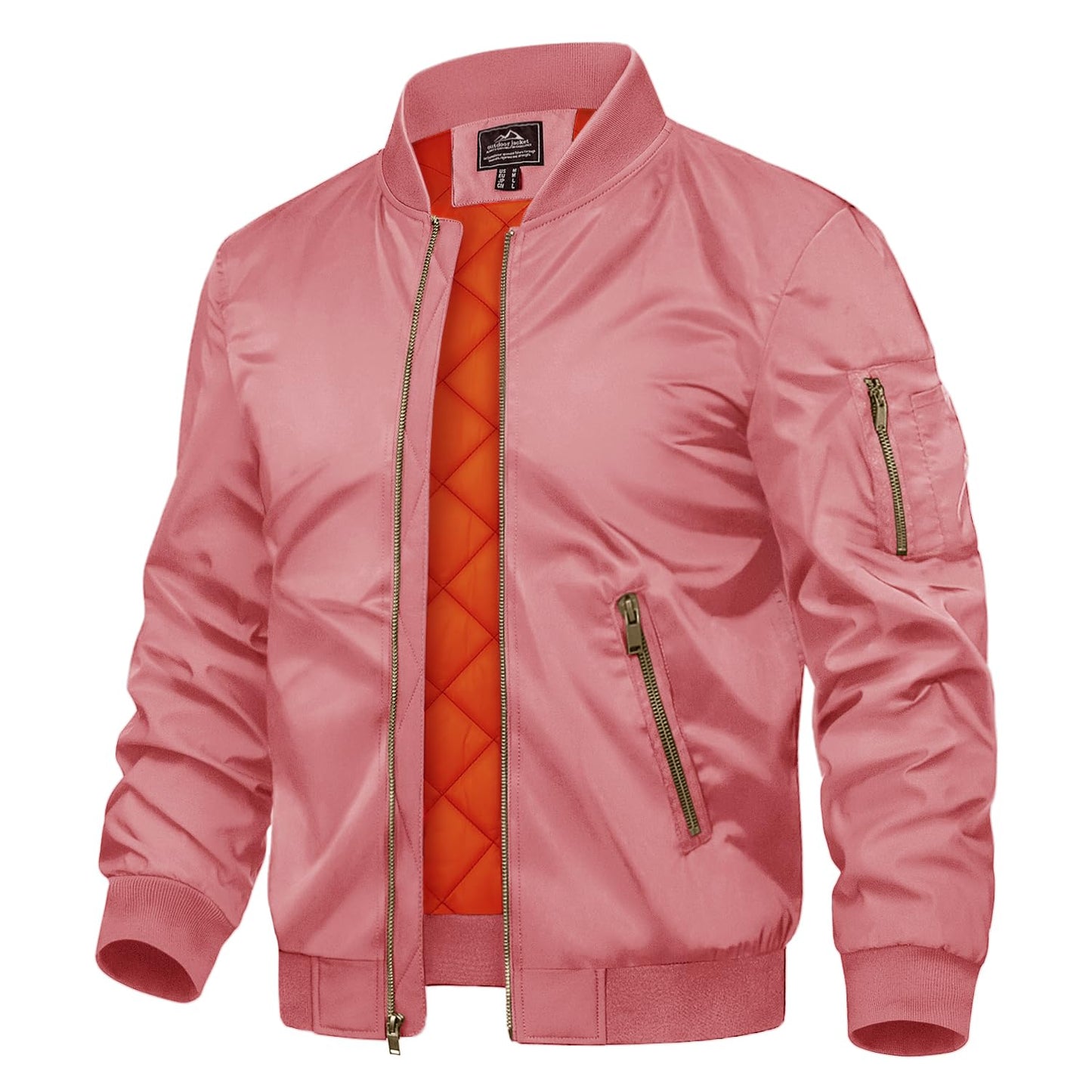 TACVASEN Men's Jackets-Bomber Jacket Fall Winter Warm Windbreaker Full Zip Casual Padded Coats
