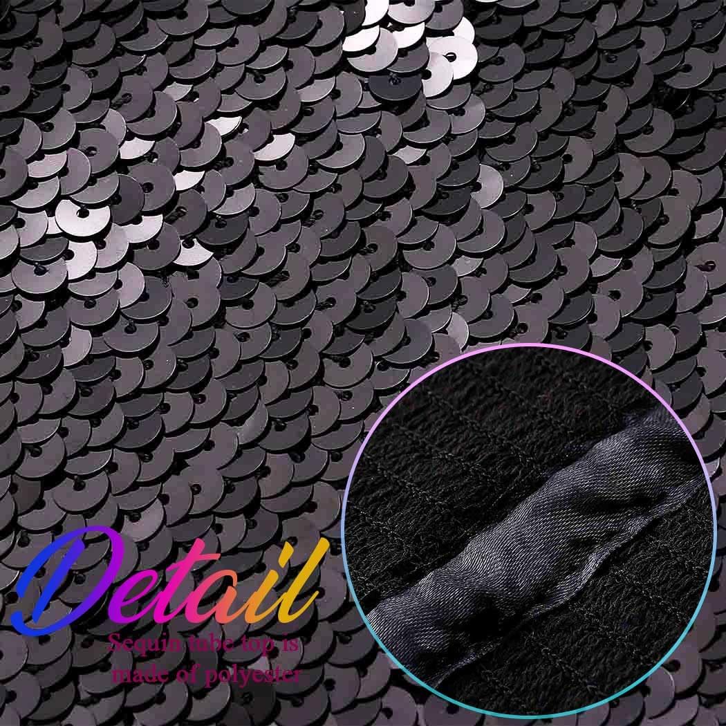 Nicute Sequin Tube Top Sparkly Crop Tops for Women