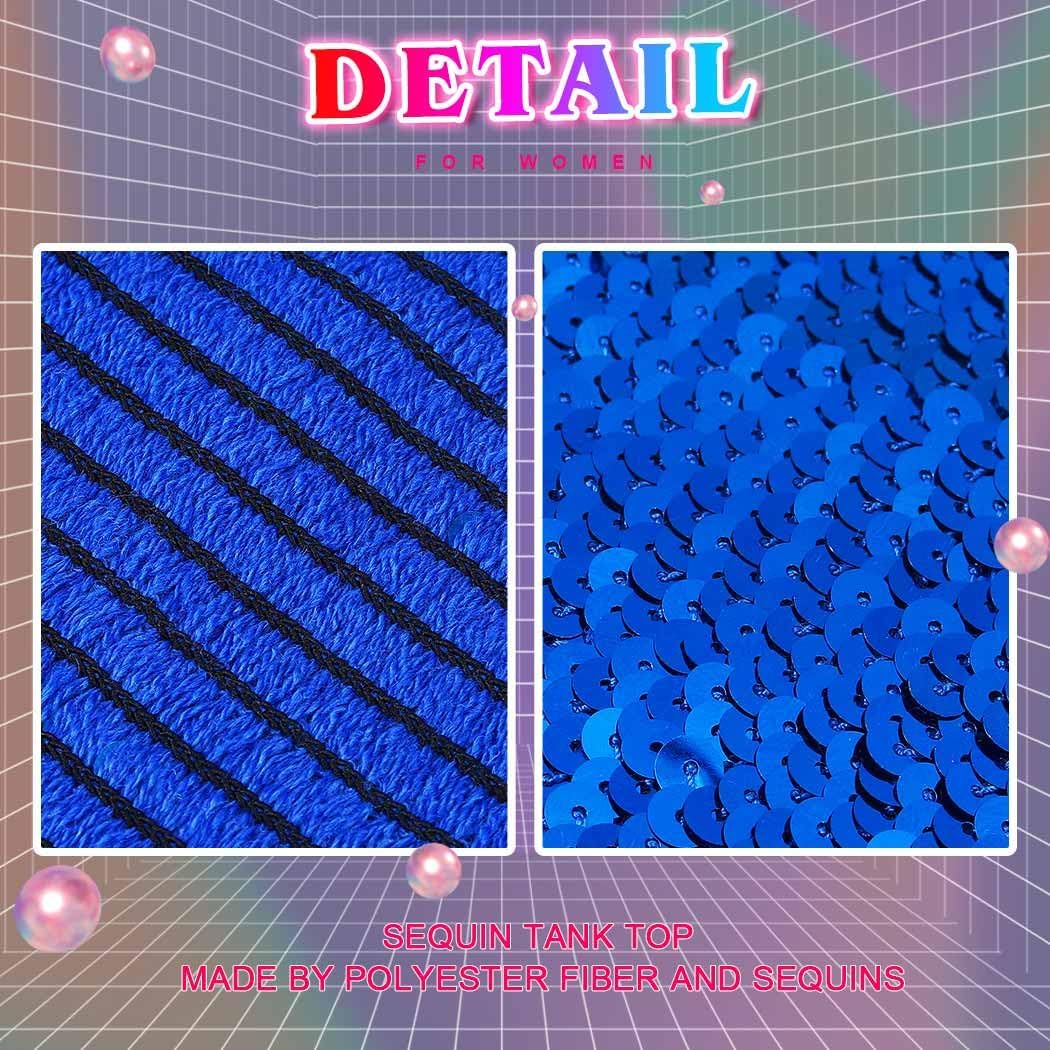 Nicute Sequin Tube Top Sparkly Crop Tops for Women