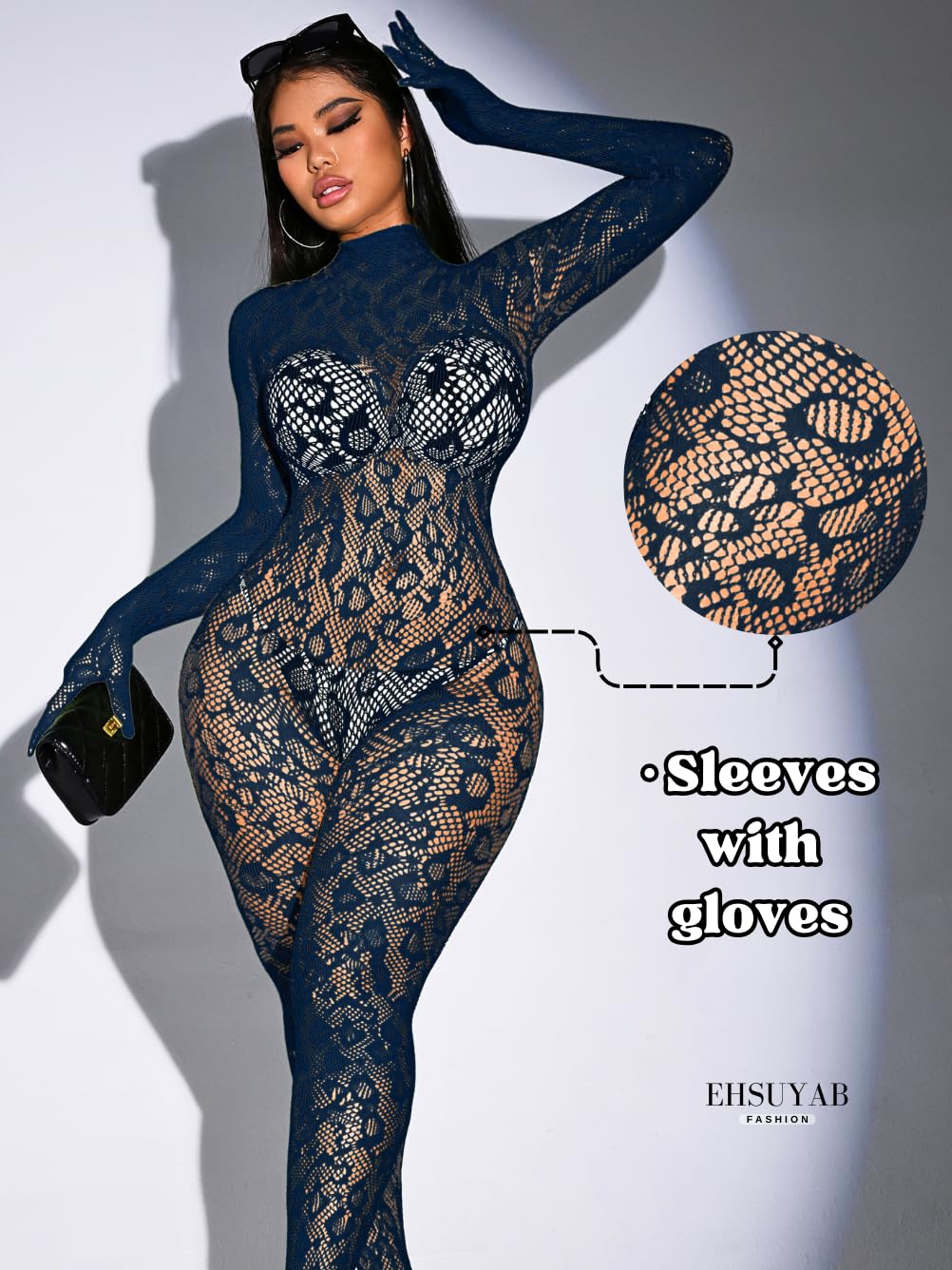 Sexy Lace Leopard Jumpsuit For Women, Fishnet Bodysuit Glow Party Club, Poster One Piece Mesh Full Body Rave Outfits