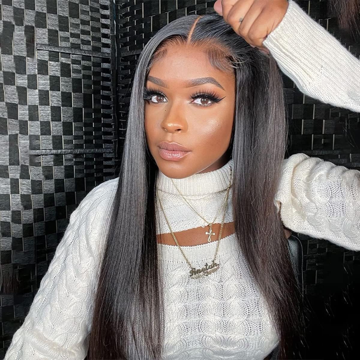13x6 Straight Lace Front Wigs Human Hair 200 Density HD Transparent Lace Frontal Human Hair Wigs for Women Glueless Wigs Human Hair Pre Plucked 28 Inch