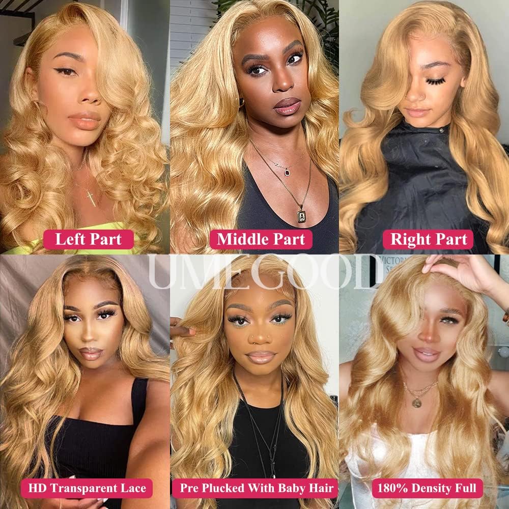 MEGOOD 200% Density Reddish Brown Deep Wave Lace Front Wigs Human Hair 13x4 HD Transparent Curly Human Hair Wig Pre Plucked 13X4 Ginger Wig Human Hair Glueless Colored Wigs With Baby Hair 18inch