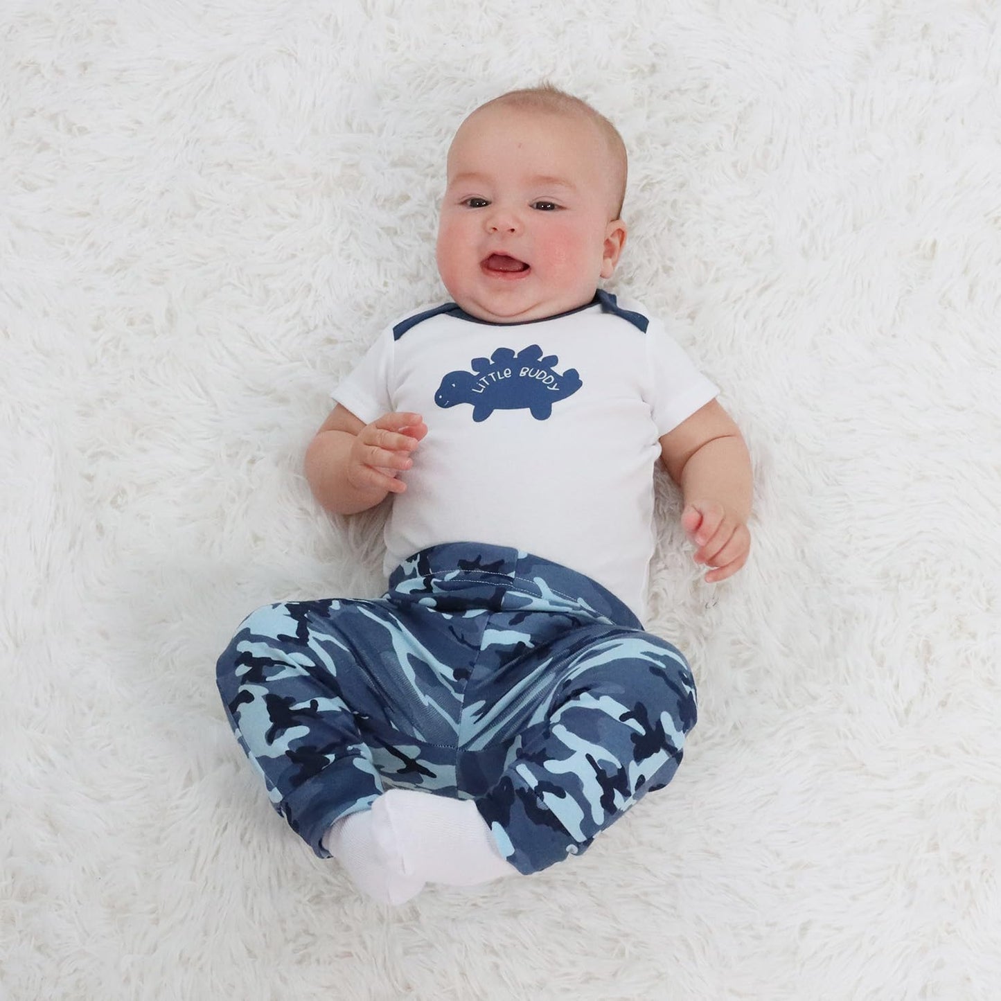 The Peanutshell Baby Layette Gift Set for Boys, Newborn Boy Gift Sets, Baby Clothes & Newborn Essentials Must-Have, Blue Camo