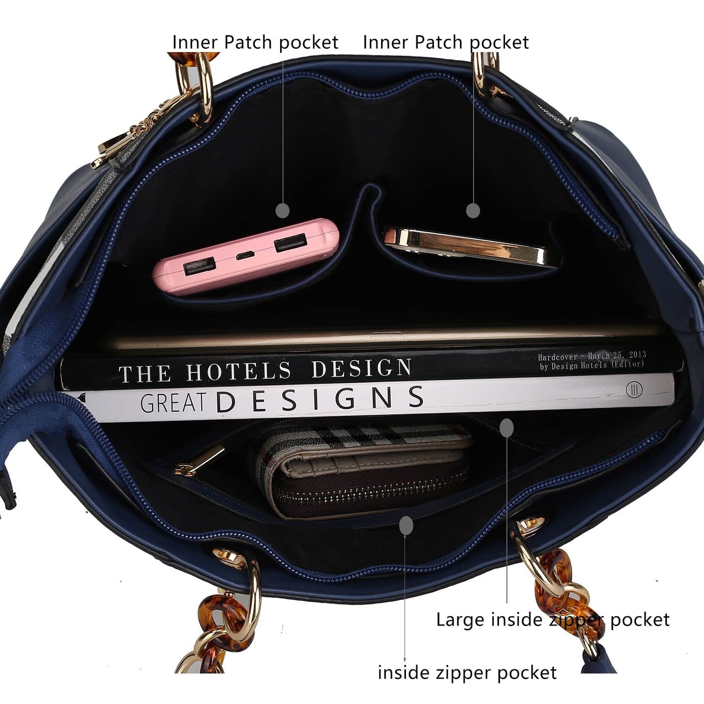 MKF Collection Tote Bag for Women, Handbag Set with Wallet-Top-Handle- Vegan Leather Purse