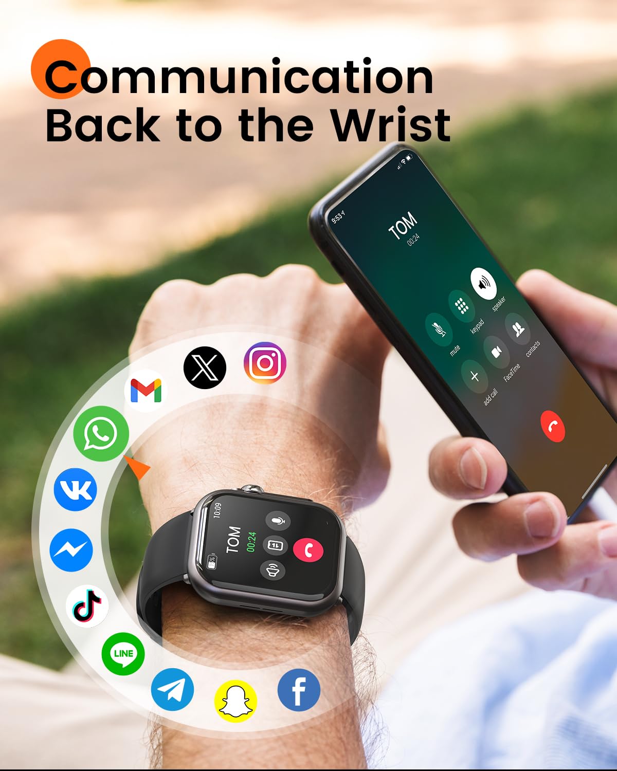 Smart Watch for Women for iPhone&Android: 100 Day+Battery Life, Smart watch(Answer/Make Calls) with 24/7 SpO2 Sleep Heart Rate Monitor,5ATM Waterproof,Fitness Tracker with 120+ Sport,Reloj Inteligente