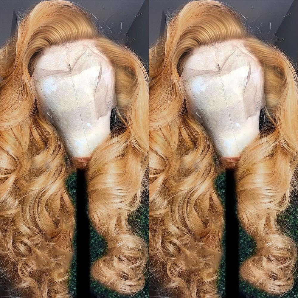 250 Density Curly Lace Front Wigs Human Hair Pre Plucked Hairline Glueless Wig 13x6 HD Lace Frontal Wigs for Women Ginger Orange Colored Ombre Wig Brazilian Virgin Hair 24 Inch