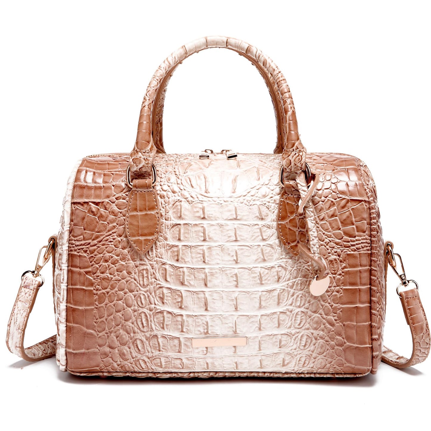 Top-Handle Crocodile Purses For Women Crossbody Leather Bags Trendy Large Capacity Tote with Shoulder Strap