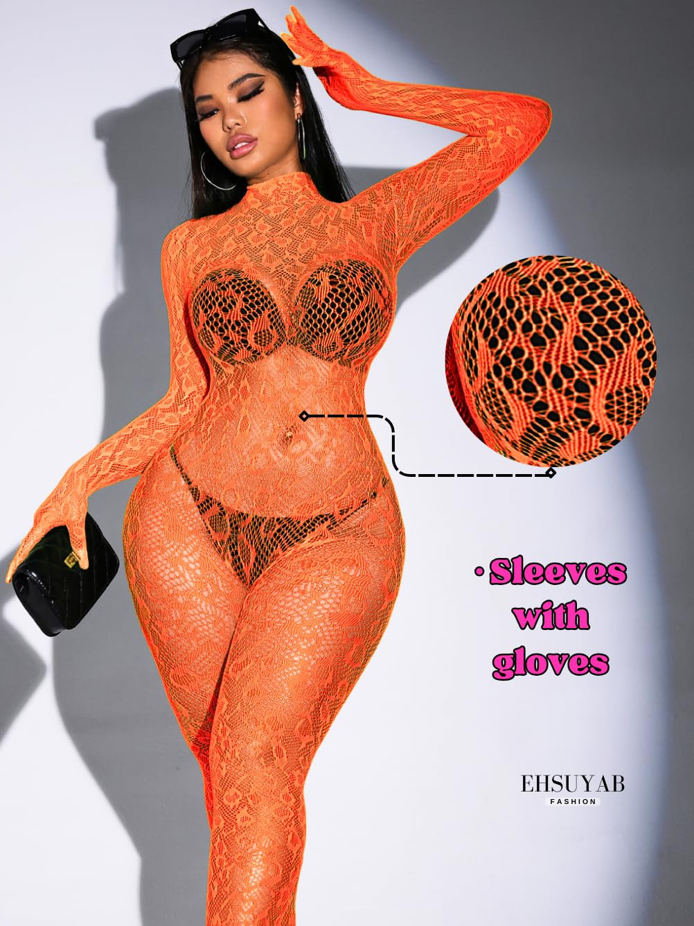 Sexy Lace Leopard Jumpsuit For Women, Fishnet Bodysuit Glow Party Club, Poster One Piece Mesh Full Body Rave Outfits