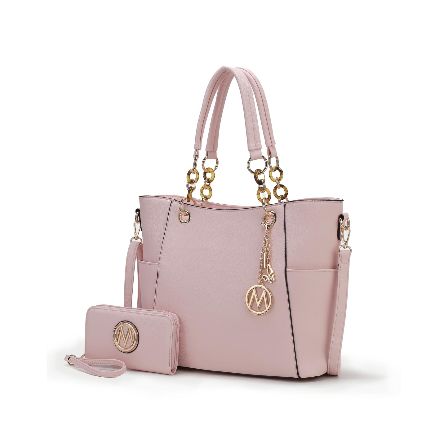 MKF Collection Tote Bag for Women, Handbag Set with Wallet-Top-Handle- Vegan Leather Purse