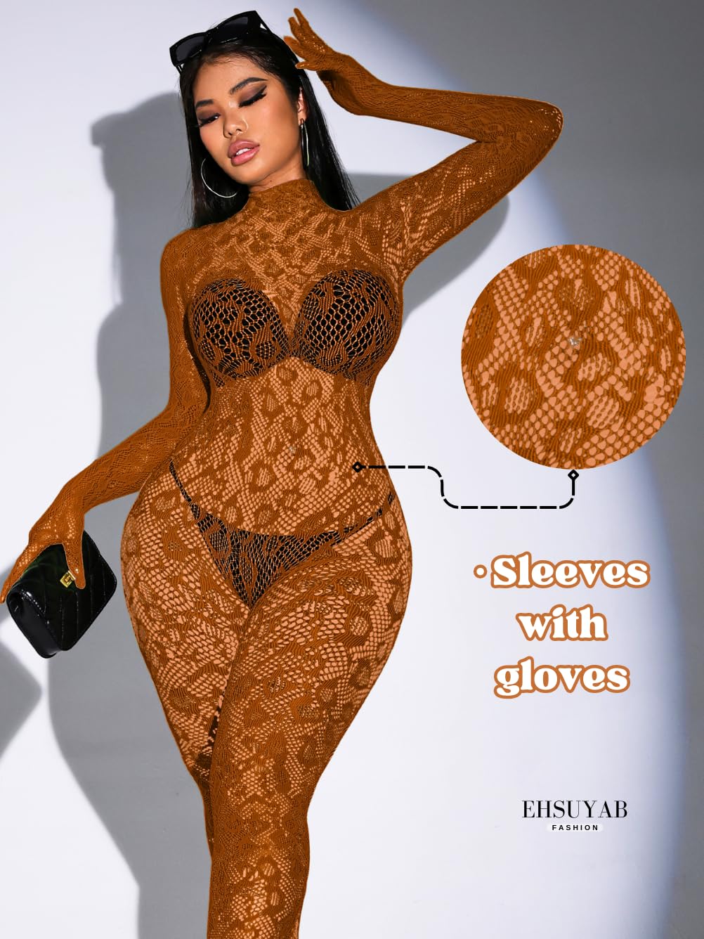Sexy Lace Leopard Jumpsuit For Women, Fishnet Bodysuit Glow Party Club, Poster One Piece Mesh Full Body Rave Outfits