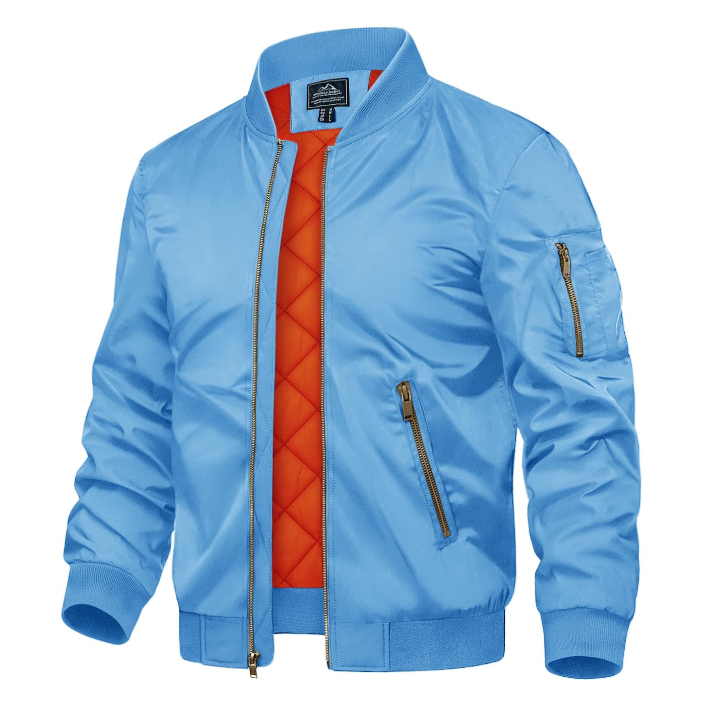 TACVASEN Men's Jackets-Bomber Jacket Fall Winter Warm Windbreaker Full Zip Casual Padded Coats