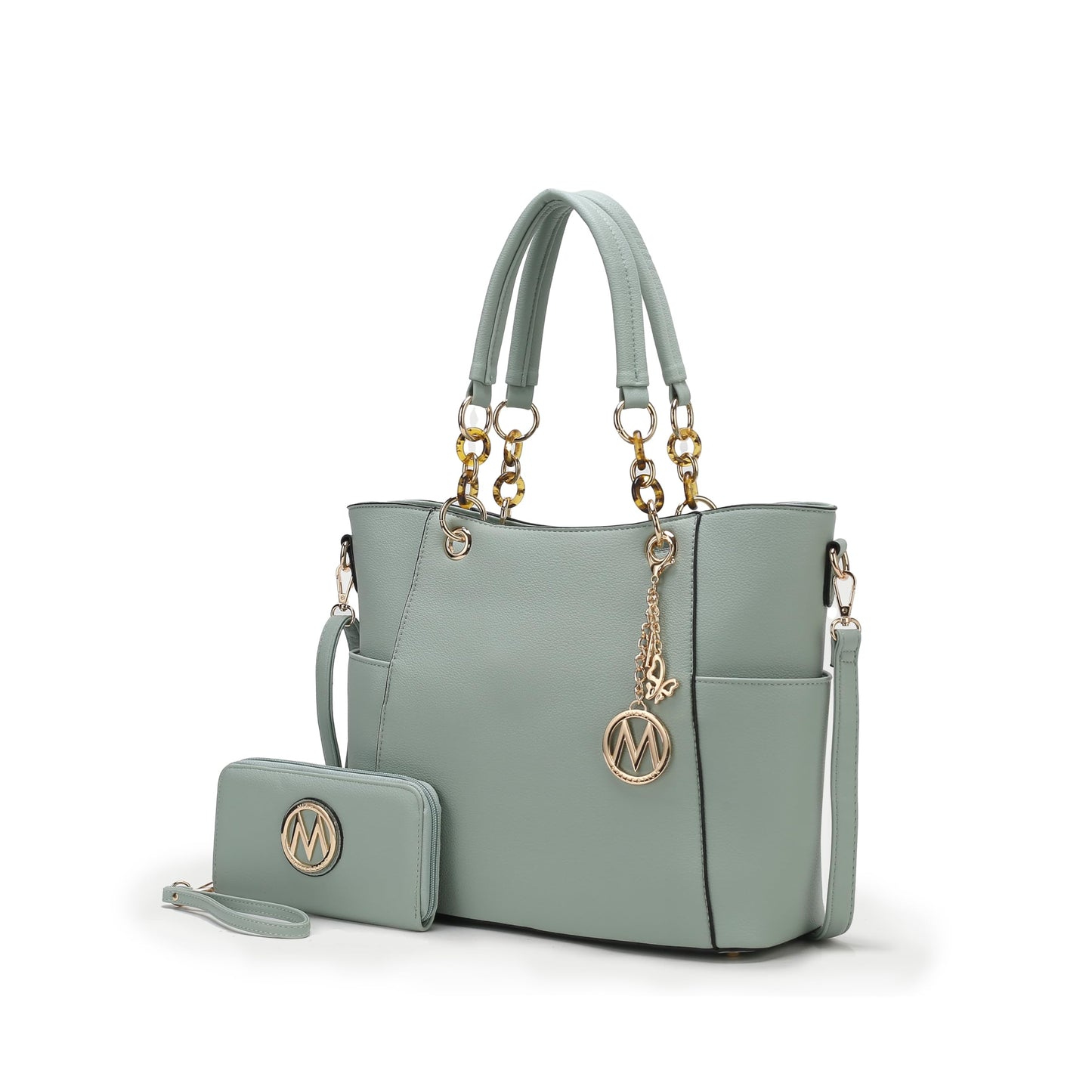 MKF Collection Tote Bag for Women, Handbag Set with Wallet-Top-Handle- Vegan Leather Purse