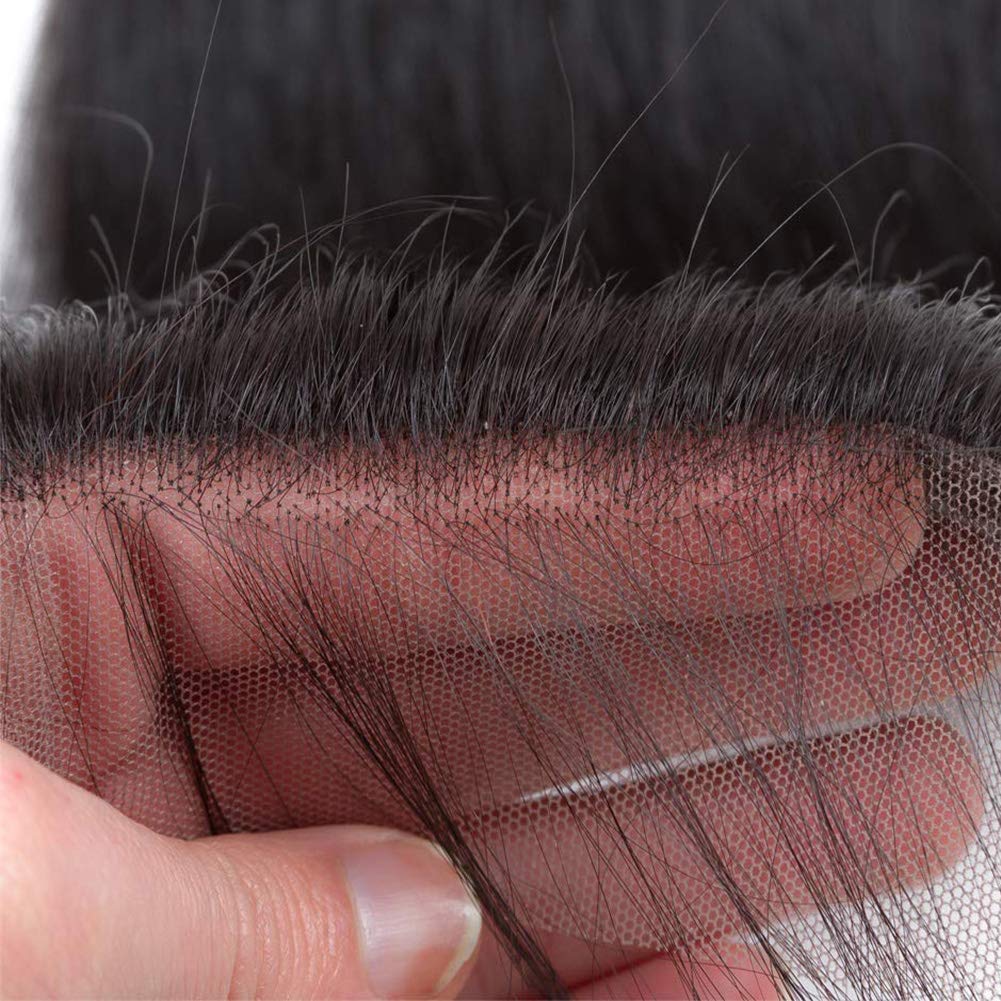 Hd Closure 5x5 Straight Closure 5x5 Transparent Lace Closure 12A Virgin Remy Human Hair Frontal Closure Pre Plucked With Baby Hair Natural Black Color(14inch)