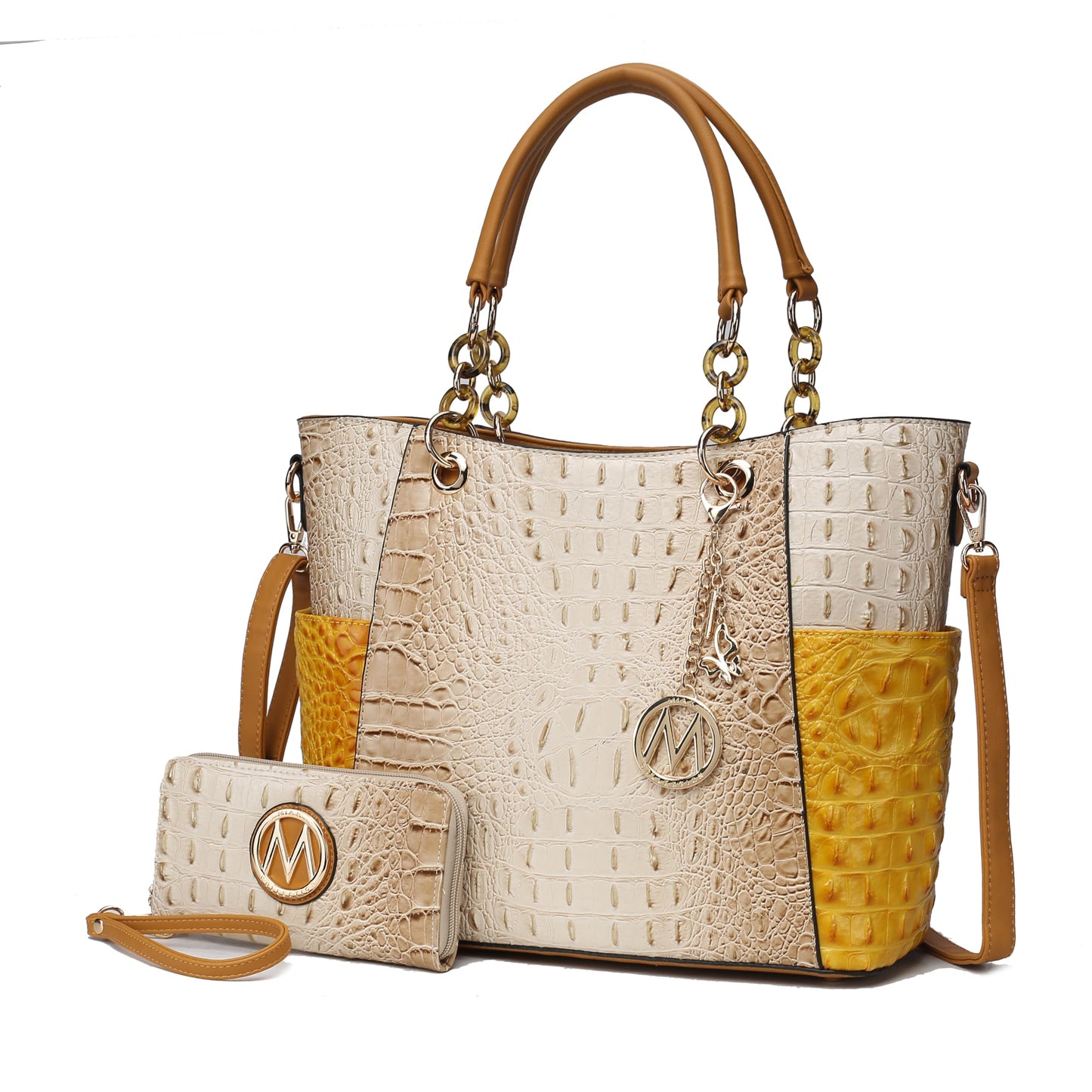 MKF Collection Tote Bag for Women, Handbag Set with Wallet-Top-Handle- Vegan Leather Purse