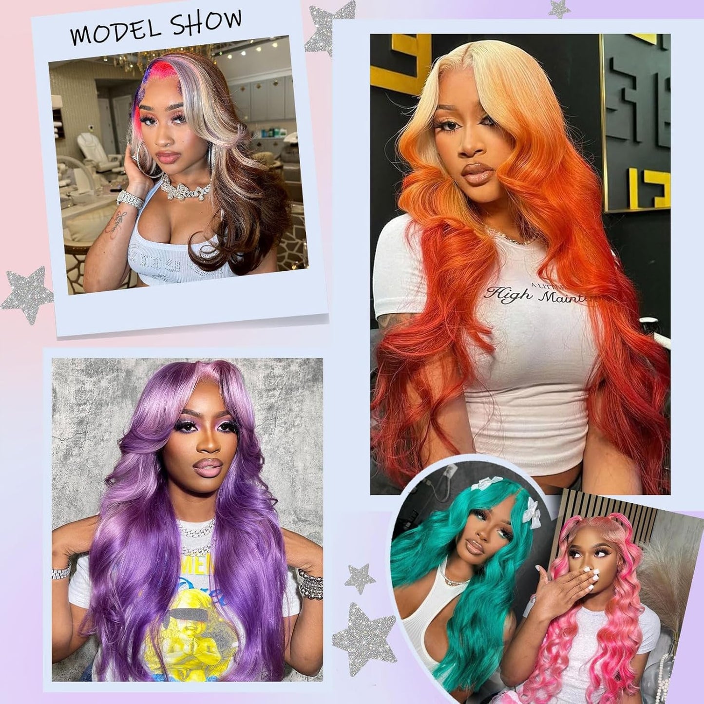 613 13x6 Lace Front Wig Human Hair 30 Inch Body Wave Blonde Wig, 200% Density Pre Plucked Blonde HD Lace Frontal Wig for Black Women