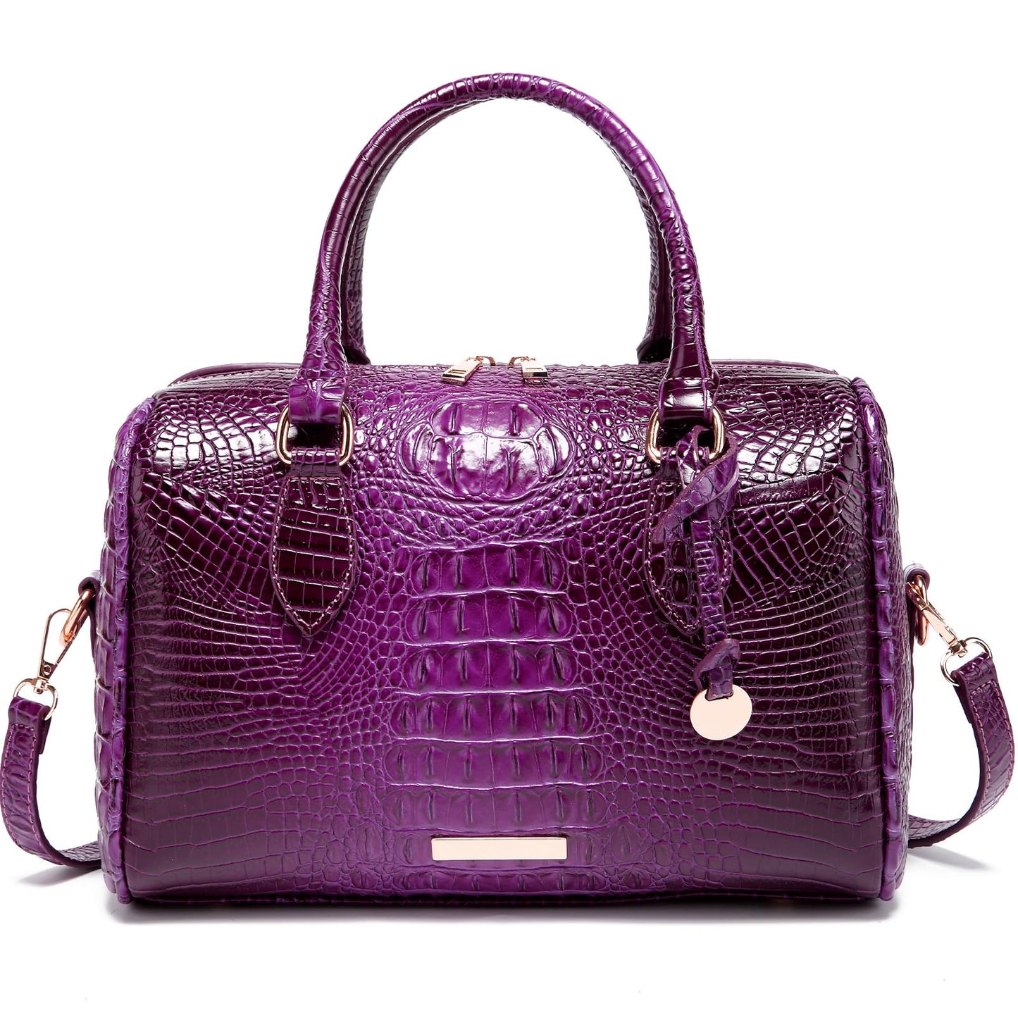 Top-Handle Crocodile Purses For Women Crossbody Leather Bags Trendy Large Capacity Tote with Shoulder Strap