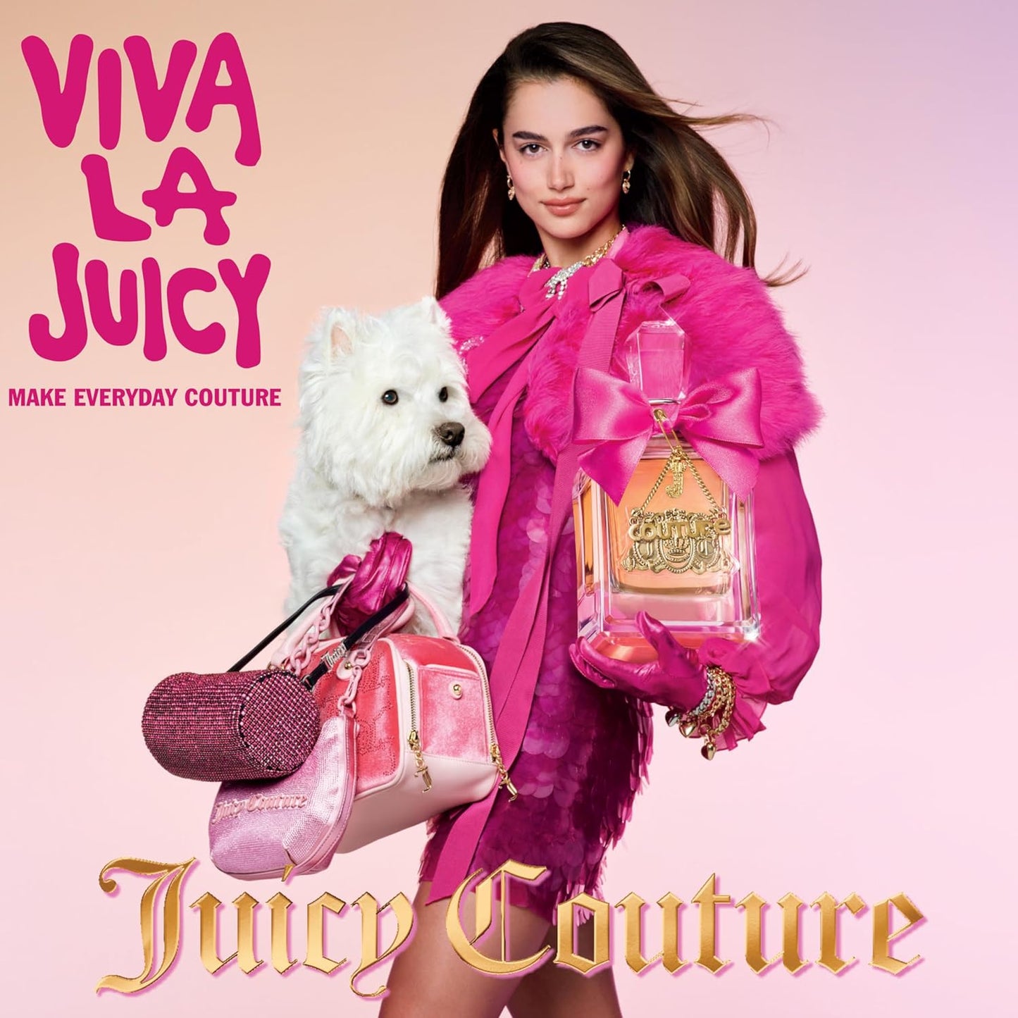 Juicy Couture Viva La Juicy Eau De Parfum, Women's Perfume with Notes of Mandarin, Gardenia & Caramel, Floral & Sweet, EDP Spray