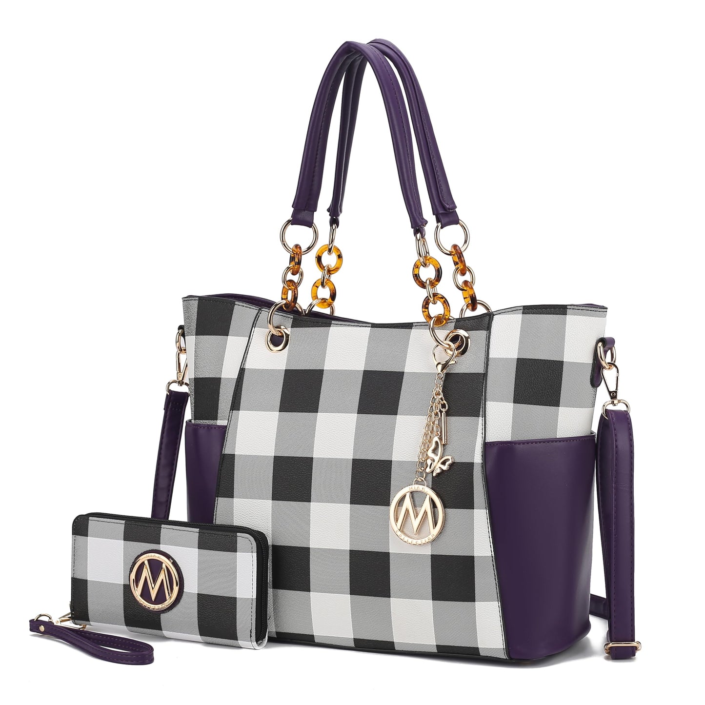MKF Collection Tote Bag for Women, Handbag Set with Wallet-Top-Handle- Vegan Leather Purse