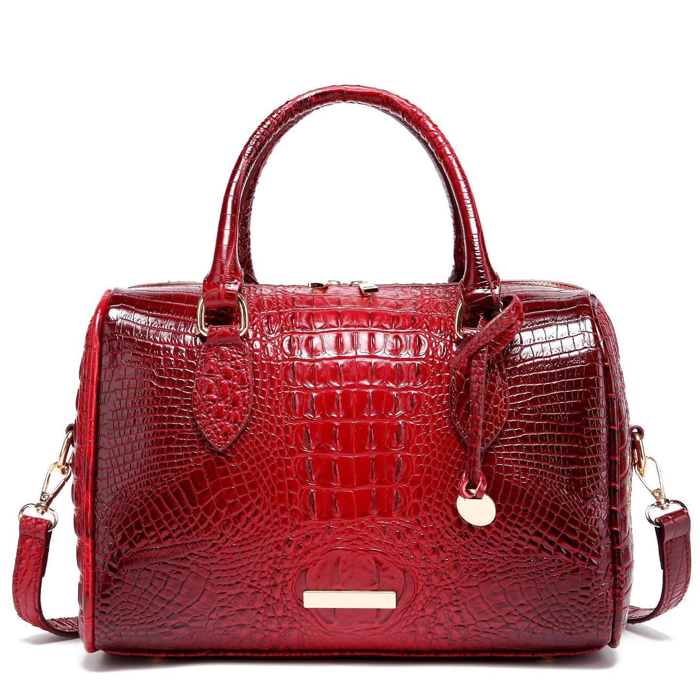 Top-Handle Crocodile Purses For Women Crossbody Leather Bags Trendy Large Capacity Tote with Shoulder Strap