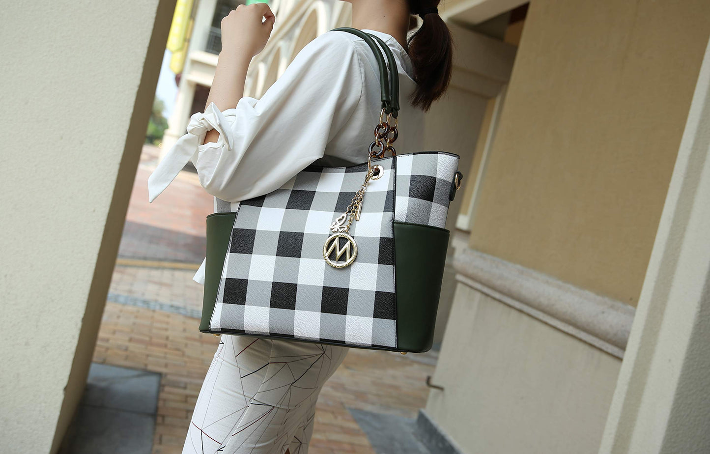 MKF Collection Tote Bag for Women, Handbag Set with Wallet-Top-Handle- Vegan Leather Purse