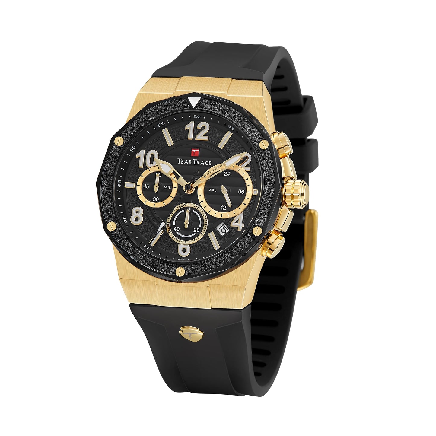 Watches for Men Analog Quartz Waterproof Sport Men’s Watch Tonneau Chronograph Luminous Fashionable Unique Casual Watch with Silicone Strap