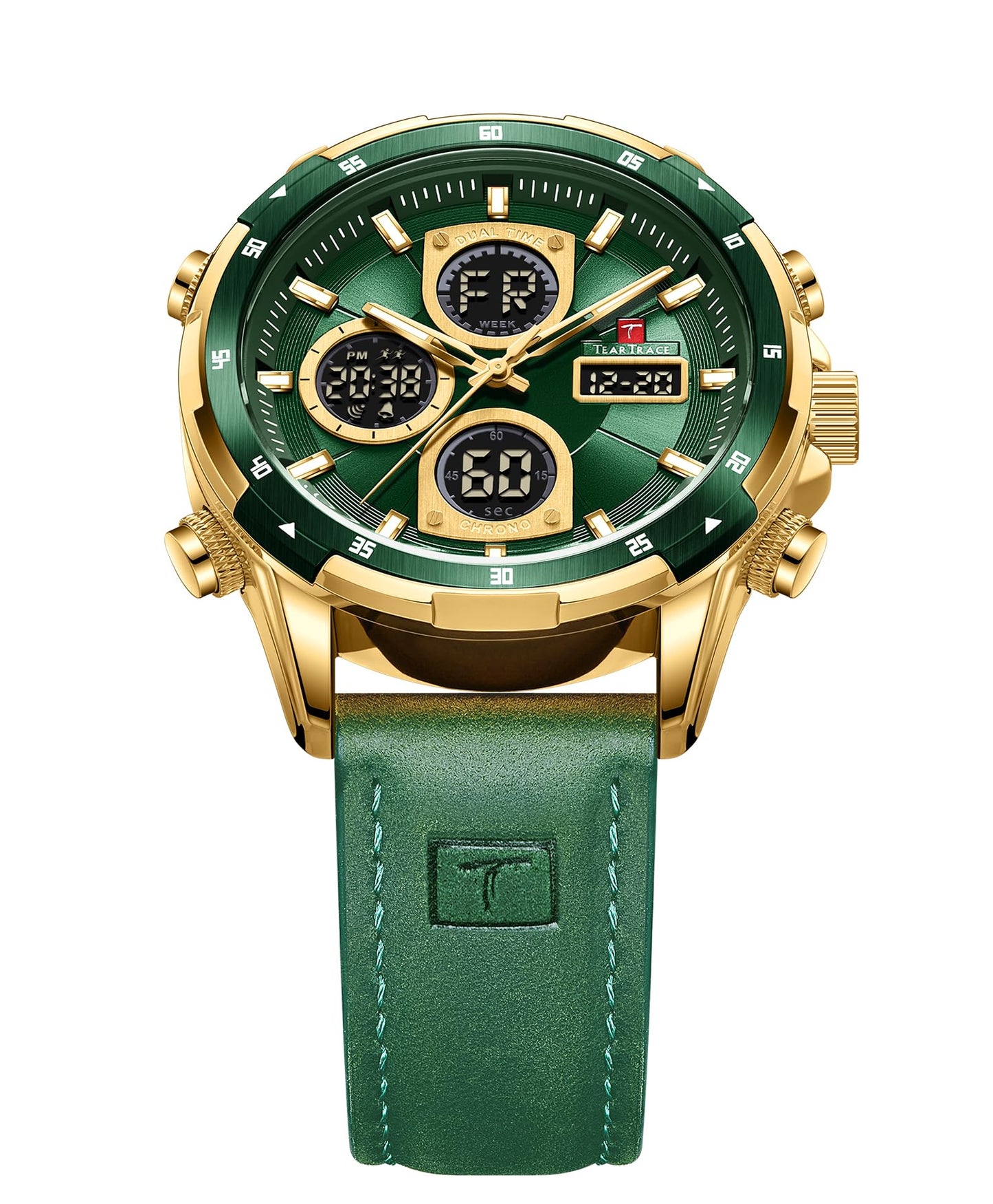 Watches for Men Analog Quartz Waterproof Sport Men’s Watch Tonneau Chronograph Luminous Fashionable Unique Casual Watch with Silicone Strap