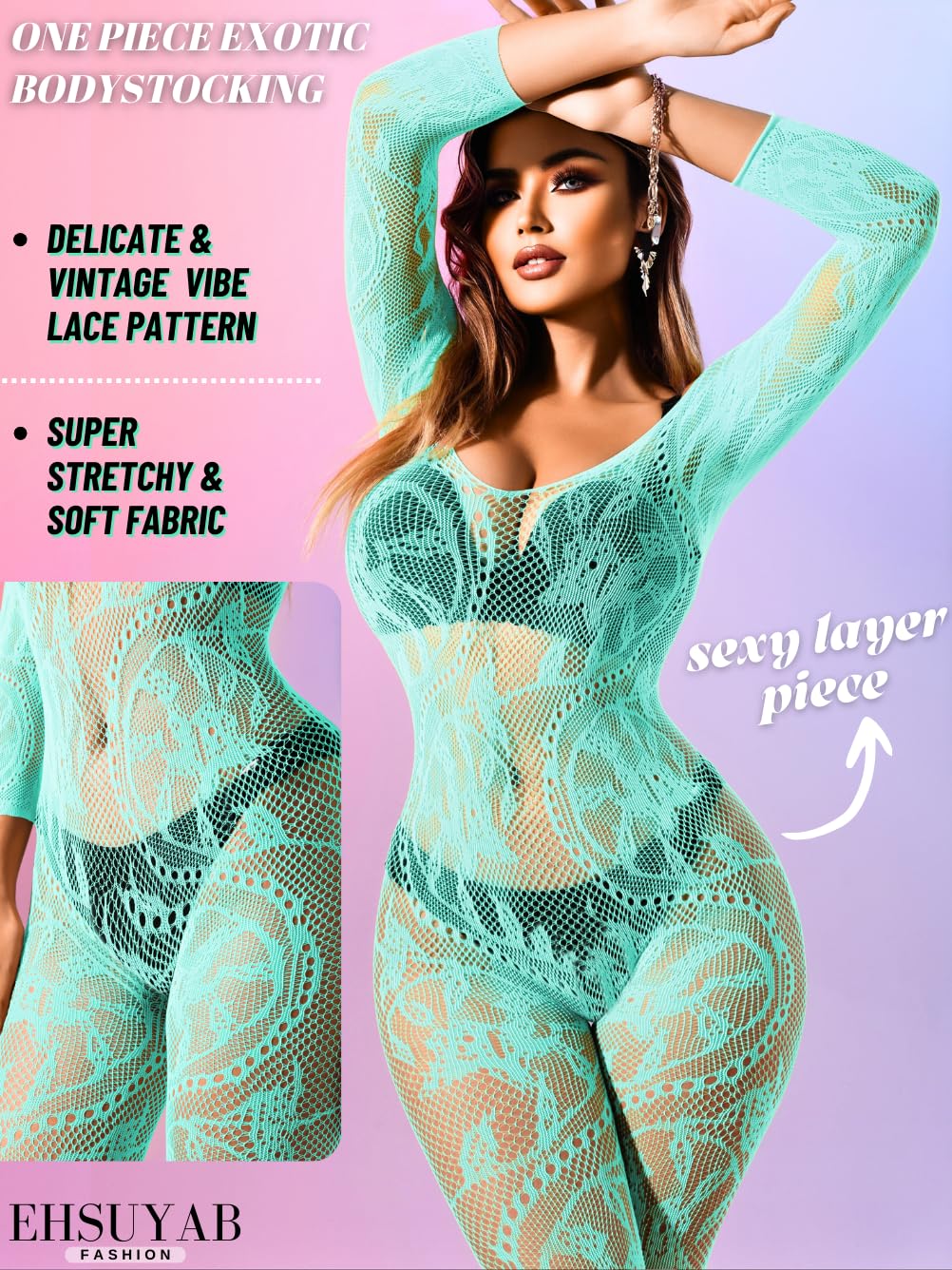 Women Sexy Body Stockings, Fishnet Bodysuit Glow Party Rave, Exotic Dancer Wear Fishnets Lingerie Outfits Plus Size