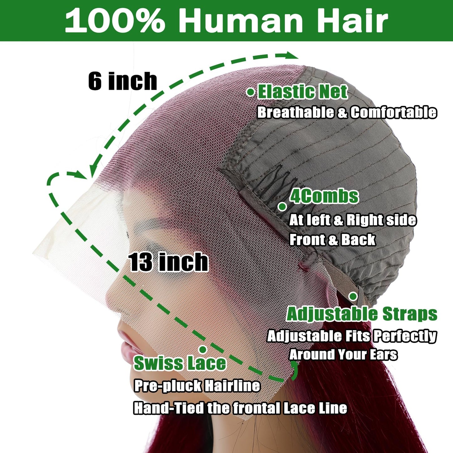 13x6 Lace Front Wigs Human Hair Pre Plucked 180 Density 26 Inch HD Body Wave Lace Front Wigs Human Hair 10A Frontal Wigs Human Hair wigs for Women Glueless Wigs Human Hair Pre Plucked Black wig