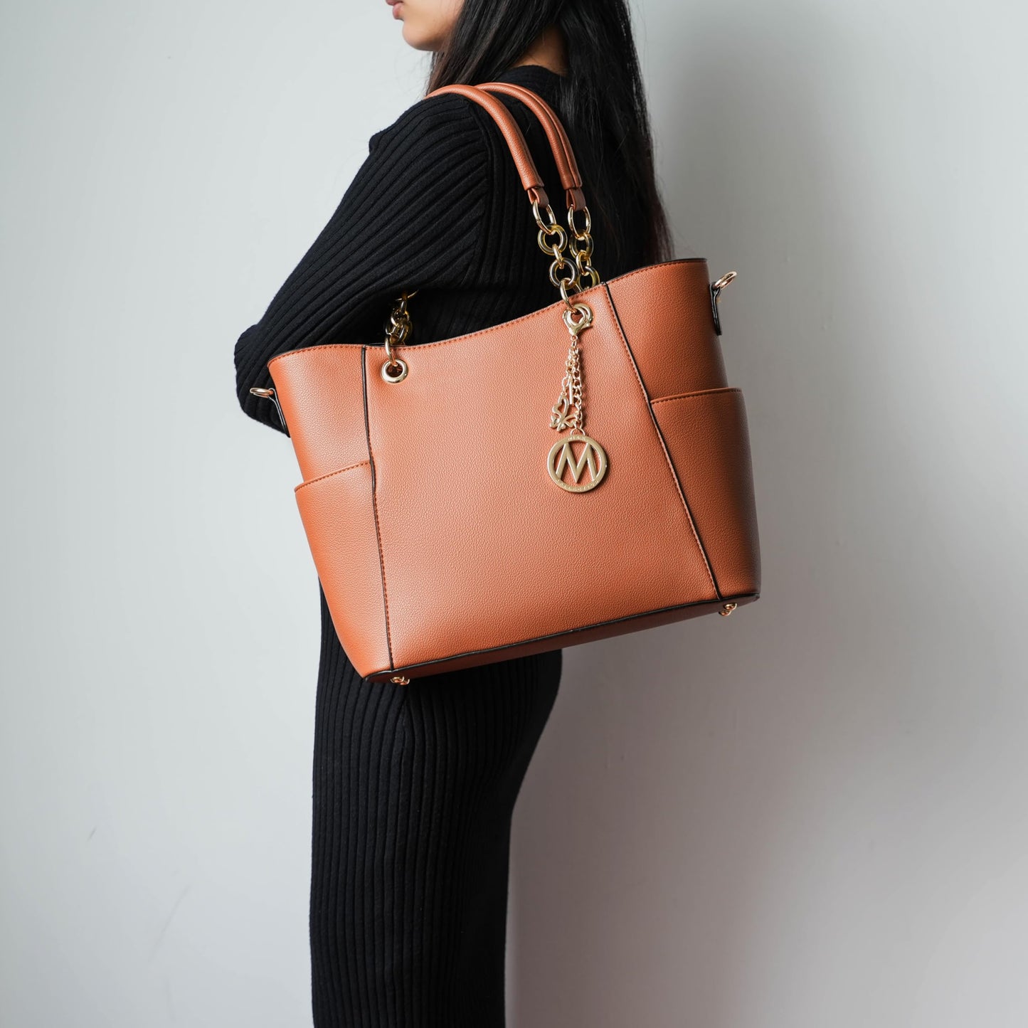 MKF Collection Tote Bag for Women, Handbag Set with Wallet-Top-Handle- Vegan Leather Purse