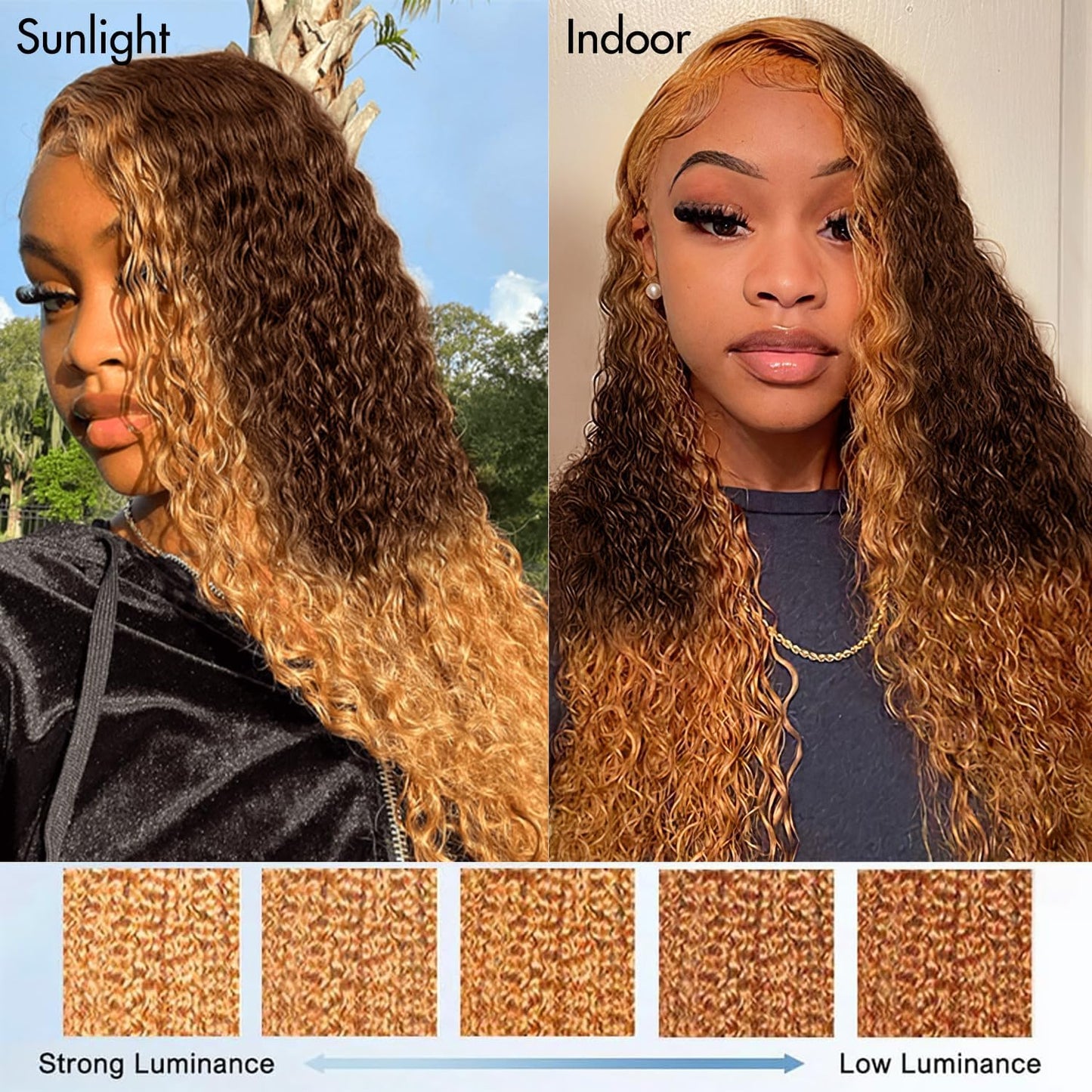 MEGOOD 200% Density Reddish Brown Deep Wave Lace Front Wigs Human Hair 13x4 HD Transparent Curly Human Hair Wig Pre Plucked 13X4 Ginger Wig Human Hair Glueless Colored Wigs With Baby Hair 18inch