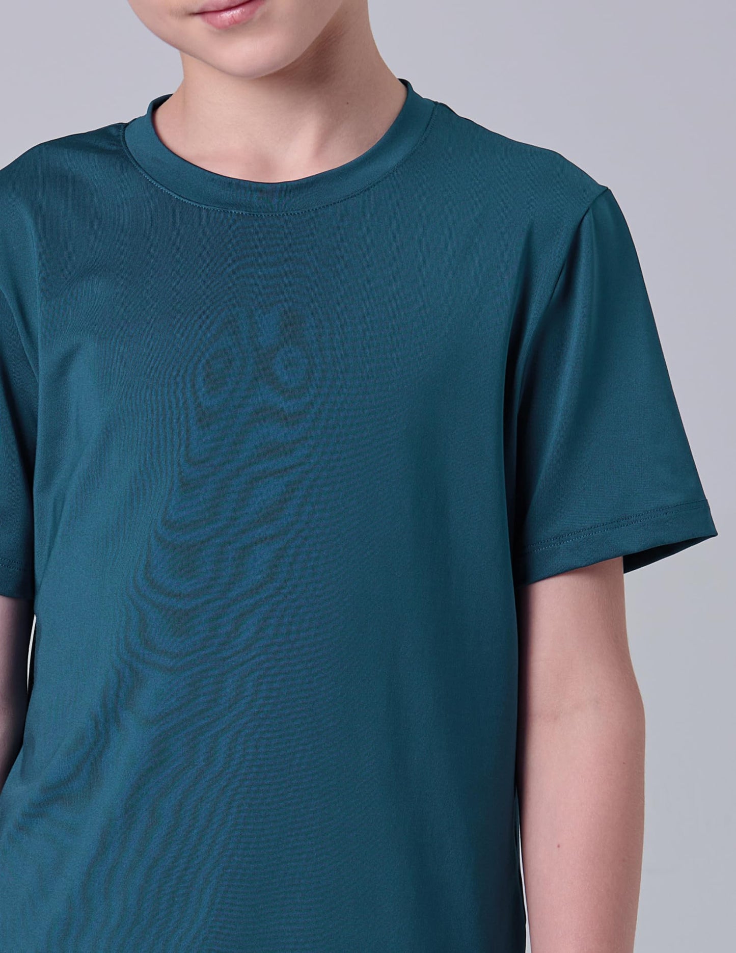 5 Pack Boys Athletic Shirts, Youth Activewear Dry Fit Tshirts for Kids, Short Sleeve Tees, Bulk Athletic Performance Clothing