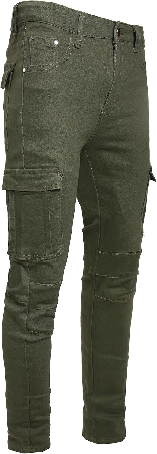 JUNBAOSS Men's Slim Fit Jeans Stretch Ripped Skinny Jeans for Men, Fashion Straight Leg Comfort Flex Waist Casual Pants