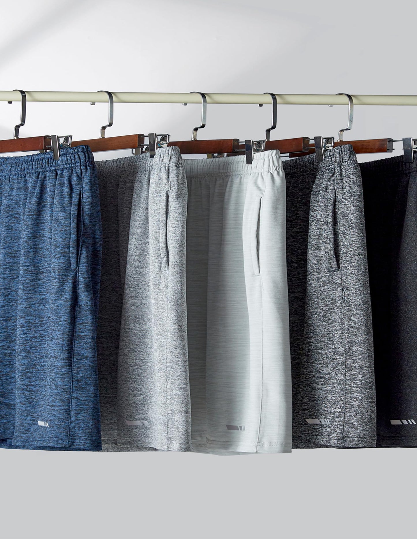 Liberty Imports 5 Pack Big Boys Youth Athletic Mesh Basketball Shorts with Pockets Quick Dry Activewear